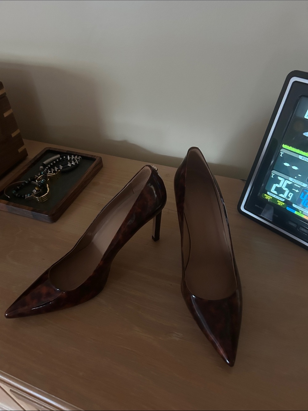Boss Pointed-Toe Stiletto Pumps in Tortoiseshell Brown